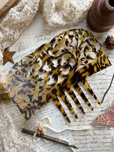 Load image into Gallery viewer, Antique Spanish Tortoiseshell Effect Hair Comb
