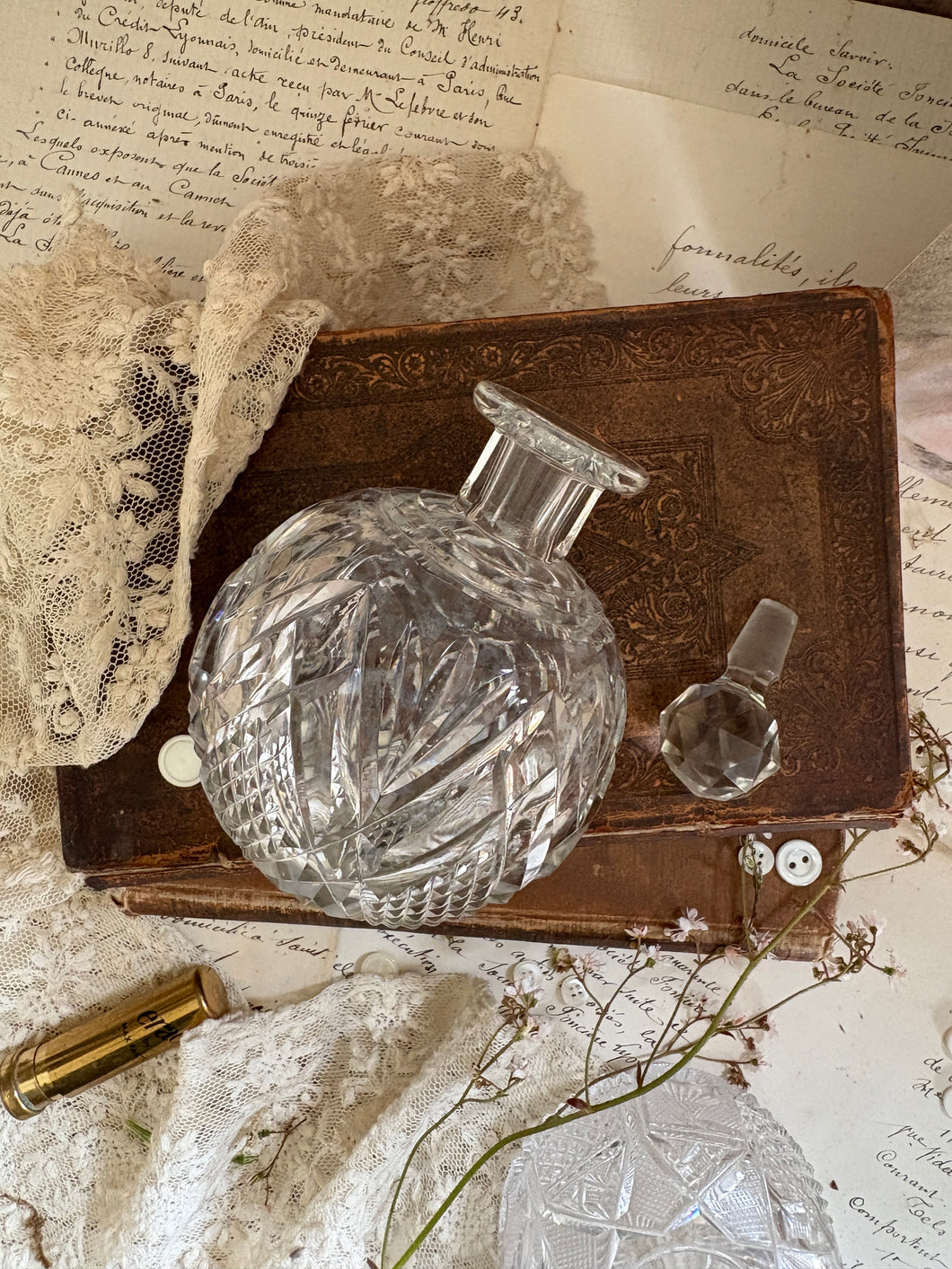 Vintage Cut Glass Perfume Bottles