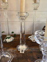 Load image into Gallery viewer, Vintage Clear Glass Candlesticks – Mixed Pairs
