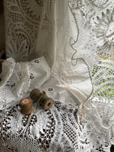 Load image into Gallery viewer, Vintage Linen Embroidered Tablecloth
