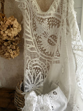 Load image into Gallery viewer, Vintage Linen Embroidered Tablecloth
