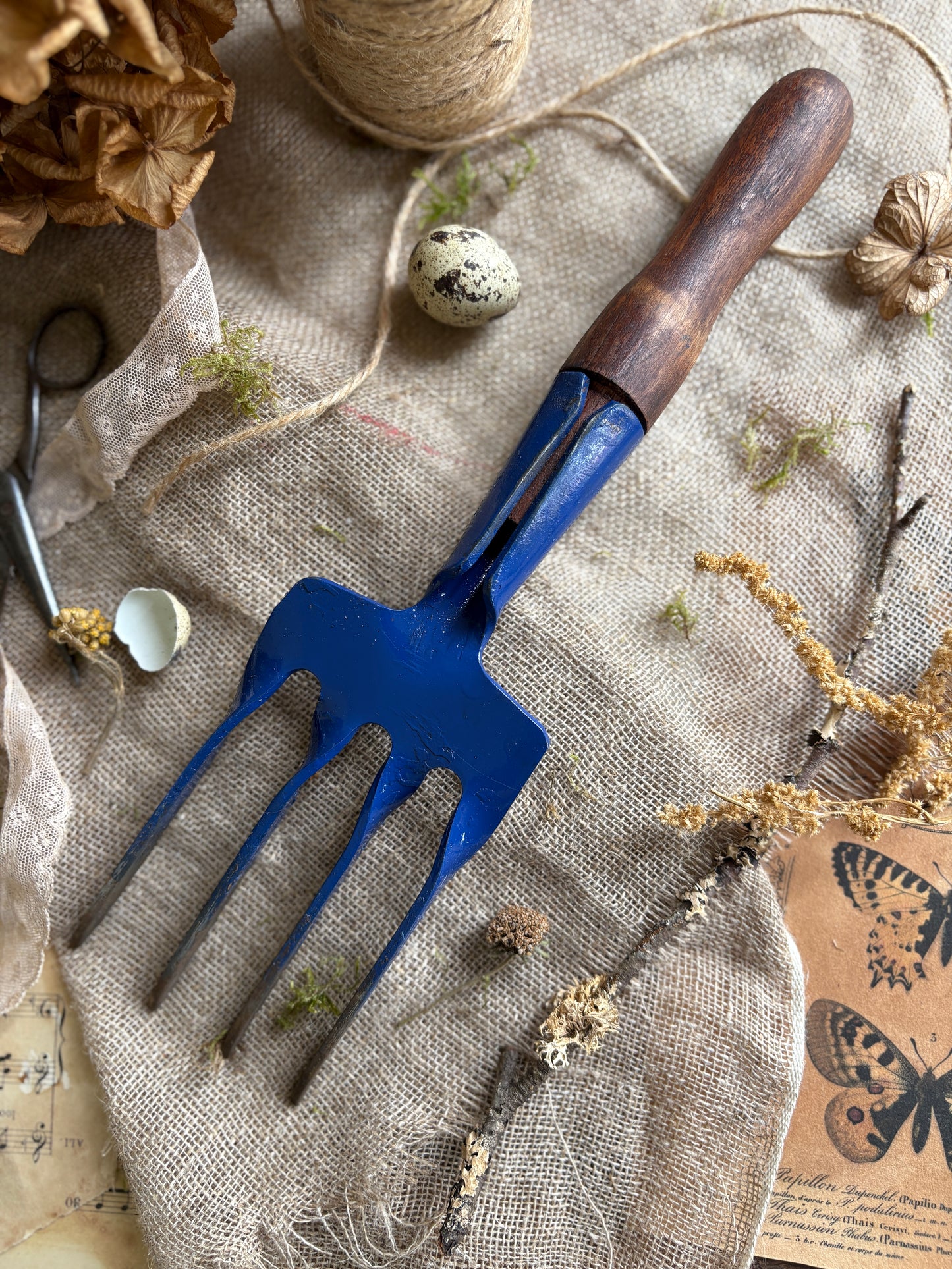 Selection Of Rustic Garden Tools