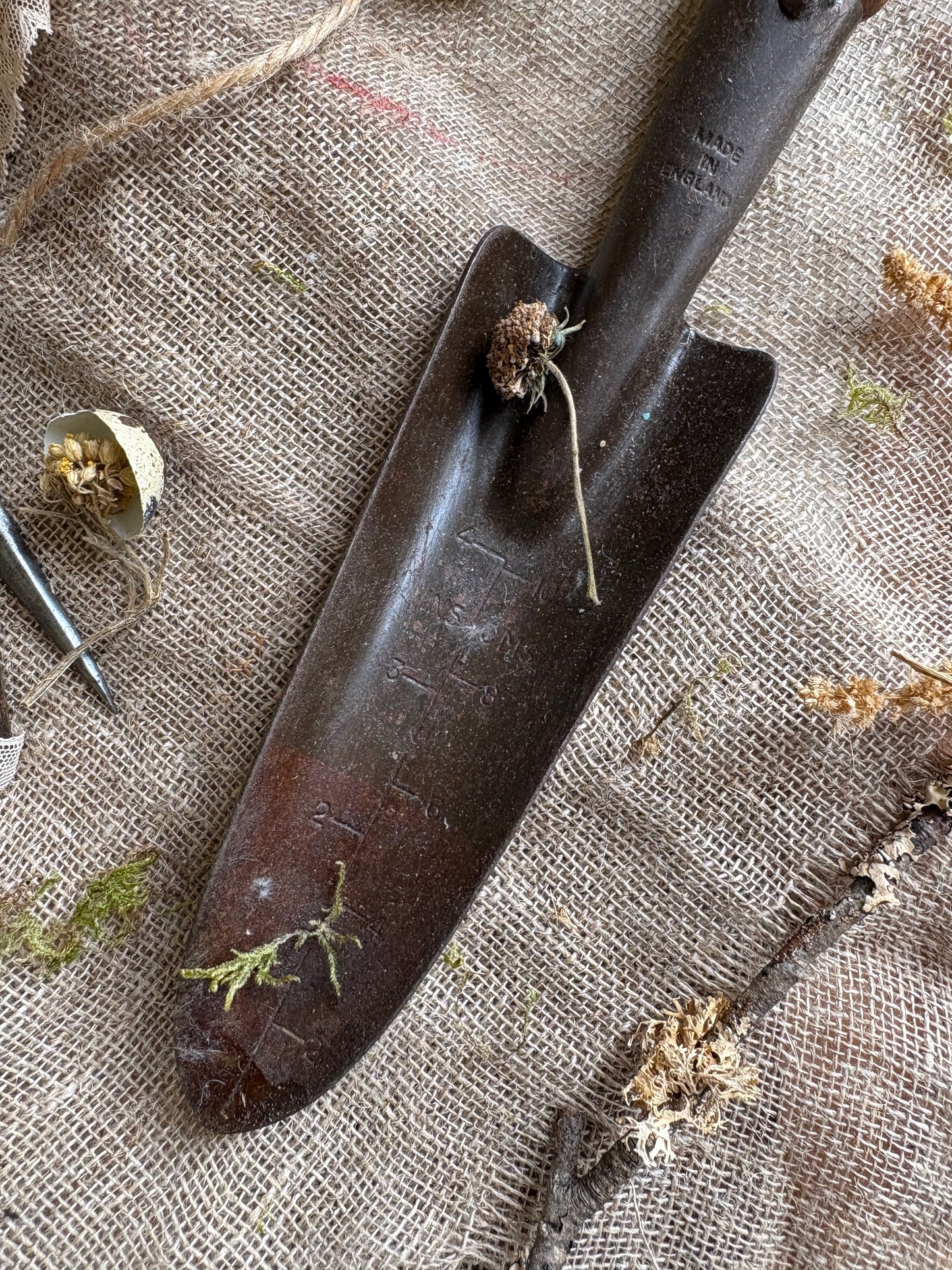 Selection Of Rustic Garden Tools
