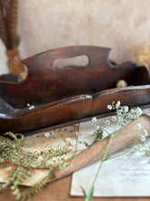 Load image into Gallery viewer, Georgian Oak Cutlery Tray with Shaped Sides &amp; Carry Handles
