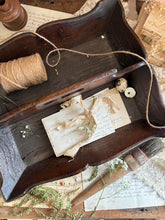 Load image into Gallery viewer, Georgian Oak Cutlery Tray with Shaped Sides &amp; Carry Handles
