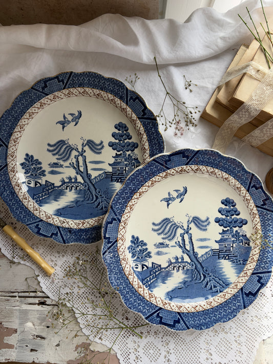 Vintage Booths Blue & White Willow Plate