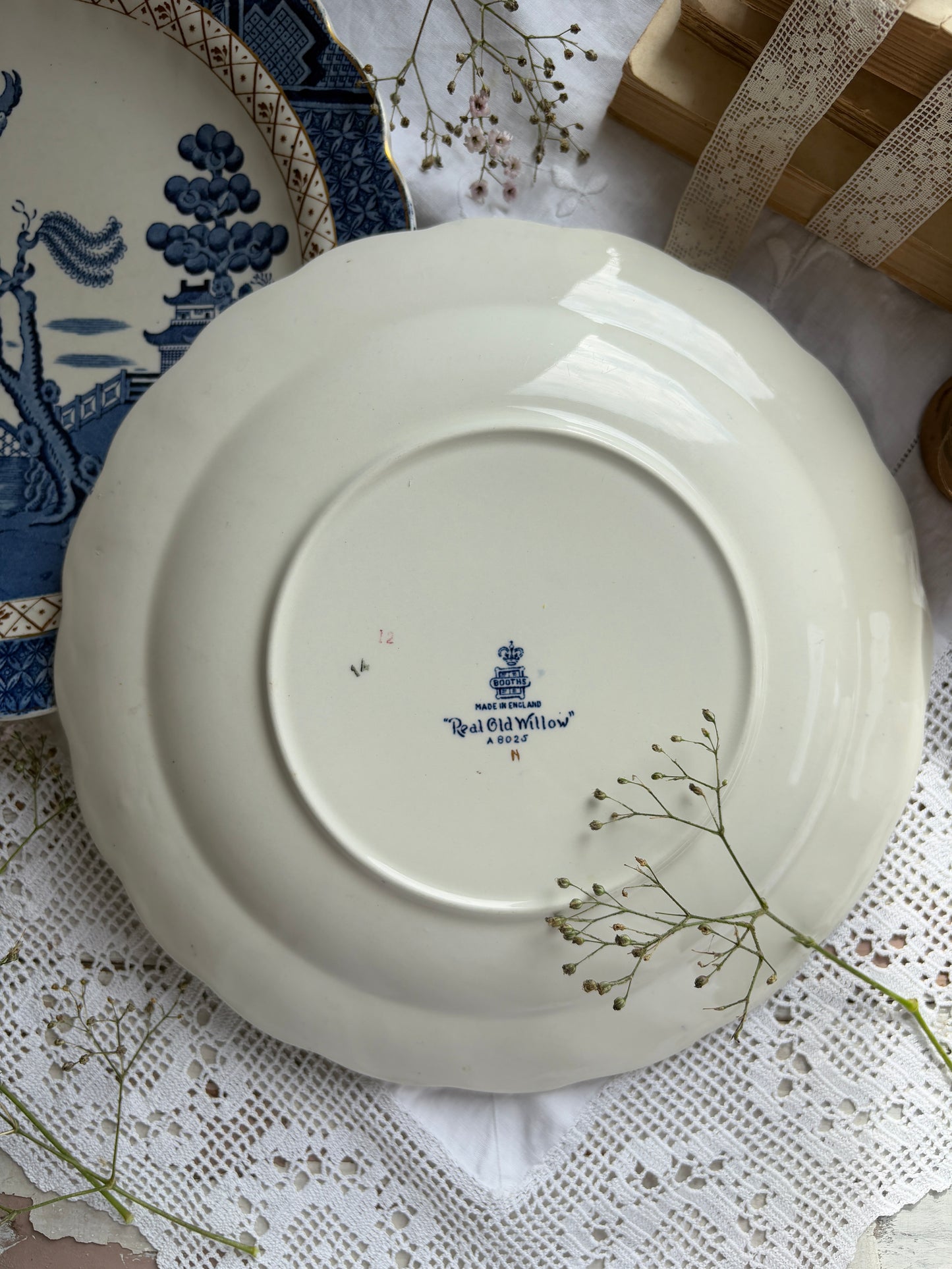 Vintage Booths Blue & White Willow Plate