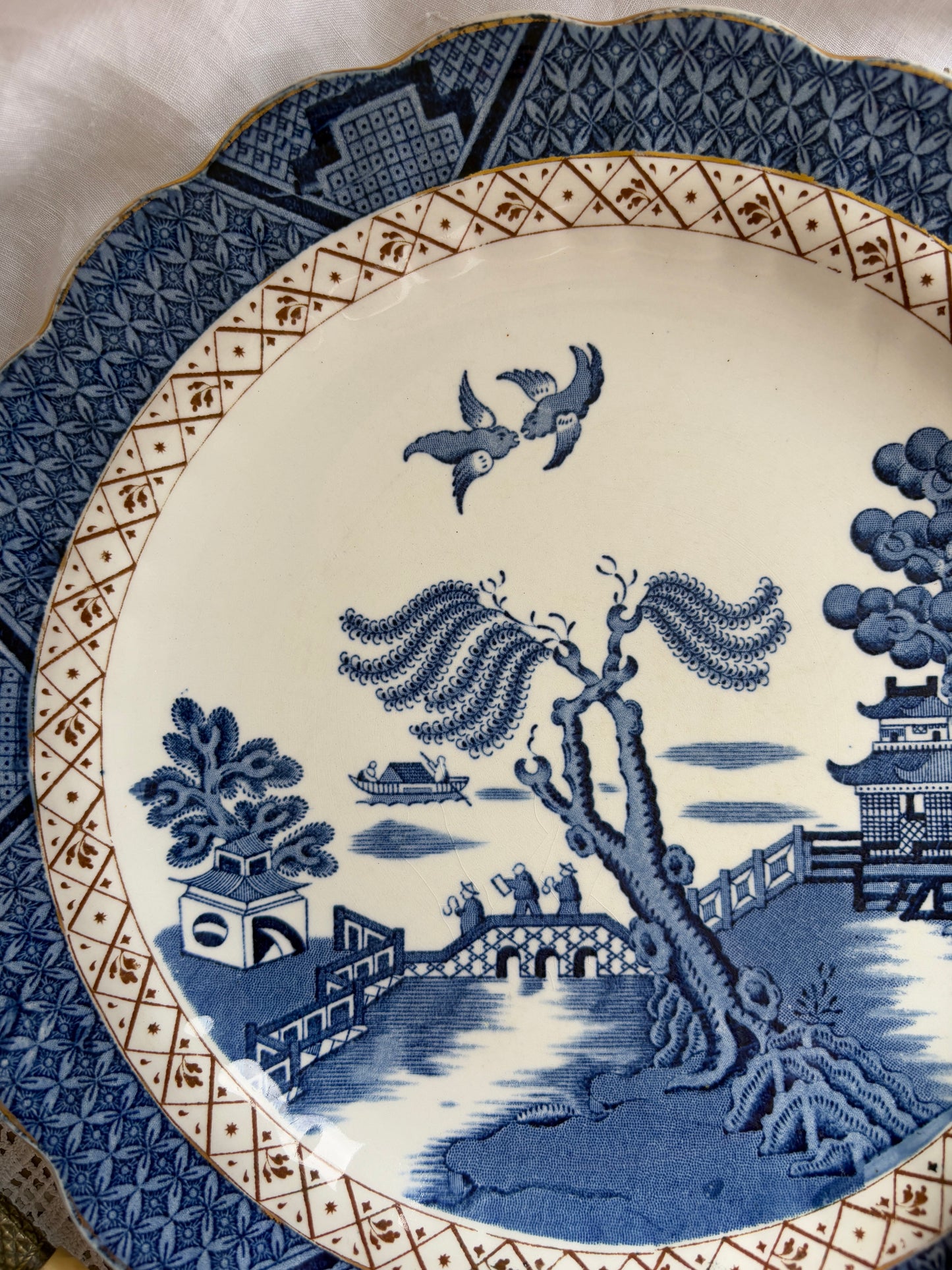 Vintage Booths Blue & White Willow Plate