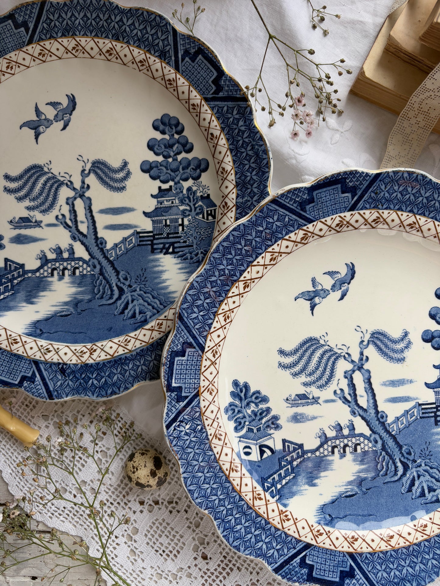 Vintage Booths Blue & White Willow Plate