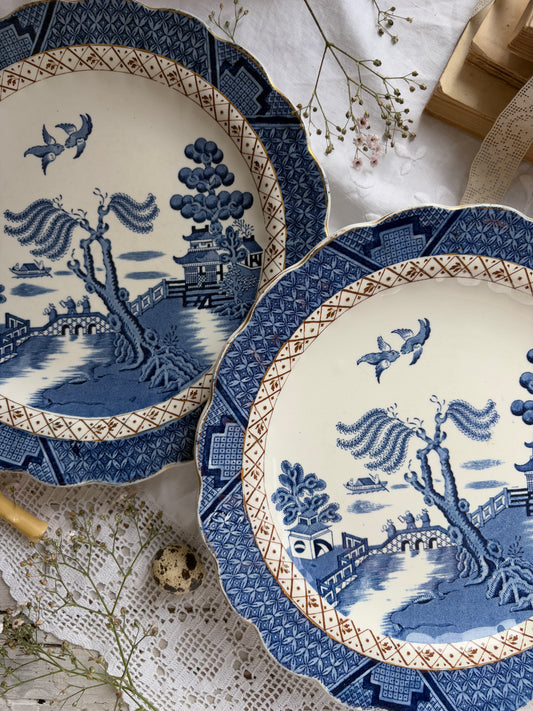 Vintage Booths Blue & White Willow Plate