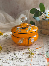 Load image into Gallery viewer, Art Deco Style Vibrant Orange Glass Dish
