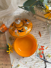 Load image into Gallery viewer, Art Deco Style Vibrant Orange Glass Dish
