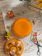Load image into Gallery viewer, Art Deco Style Vibrant Orange Glass Dish
