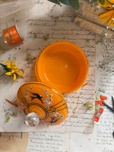 Load image into Gallery viewer, Art Deco Style Vibrant Orange Glass Dish
