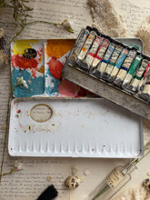 Load image into Gallery viewer, Pair of Vintage French Metal Gouache Paint Tins
