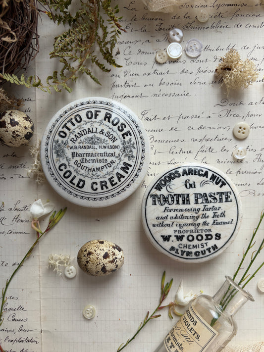 Advertising Victorian Ironstone Lids