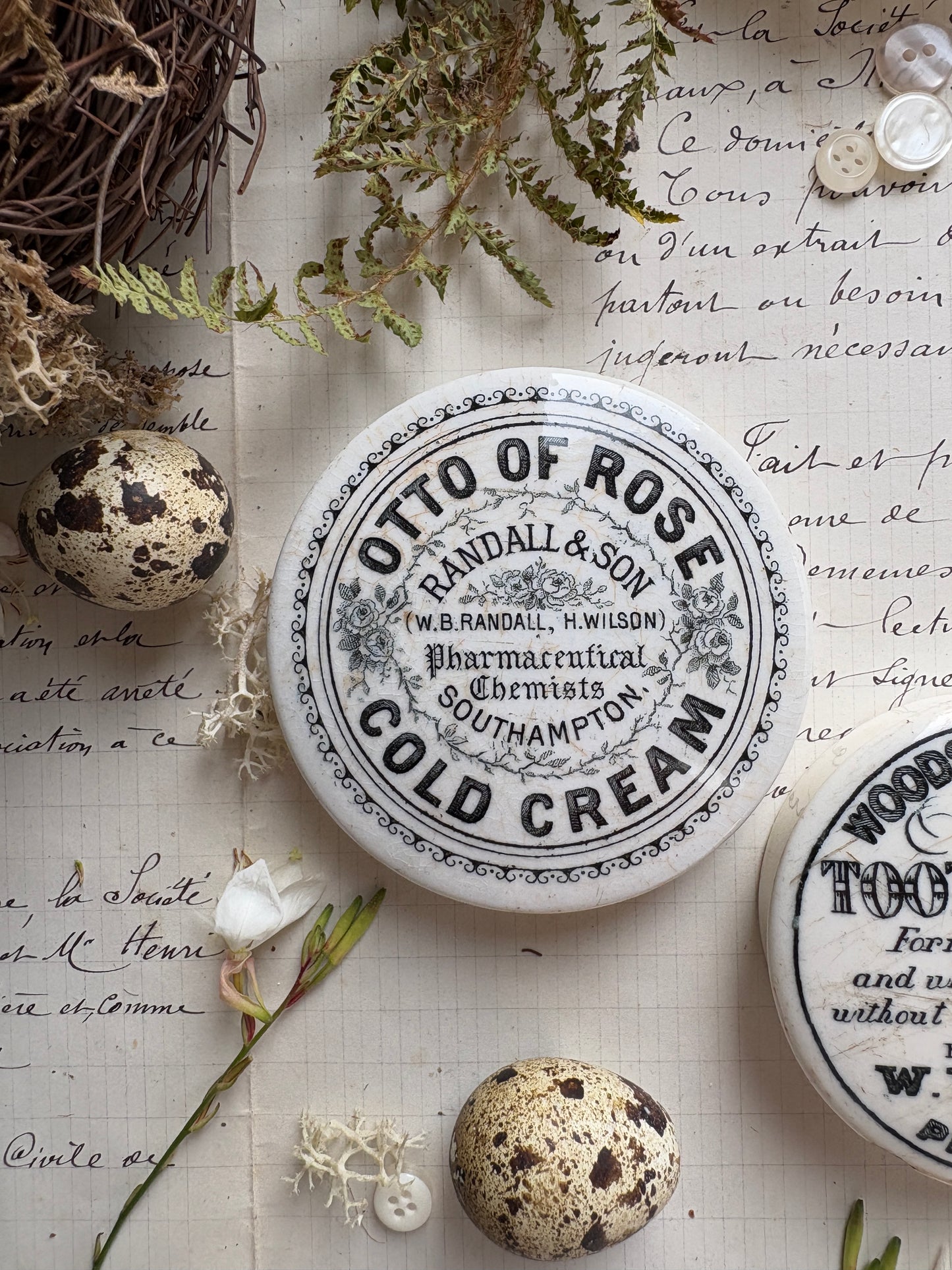 Advertising Victorian Ironstone Lids