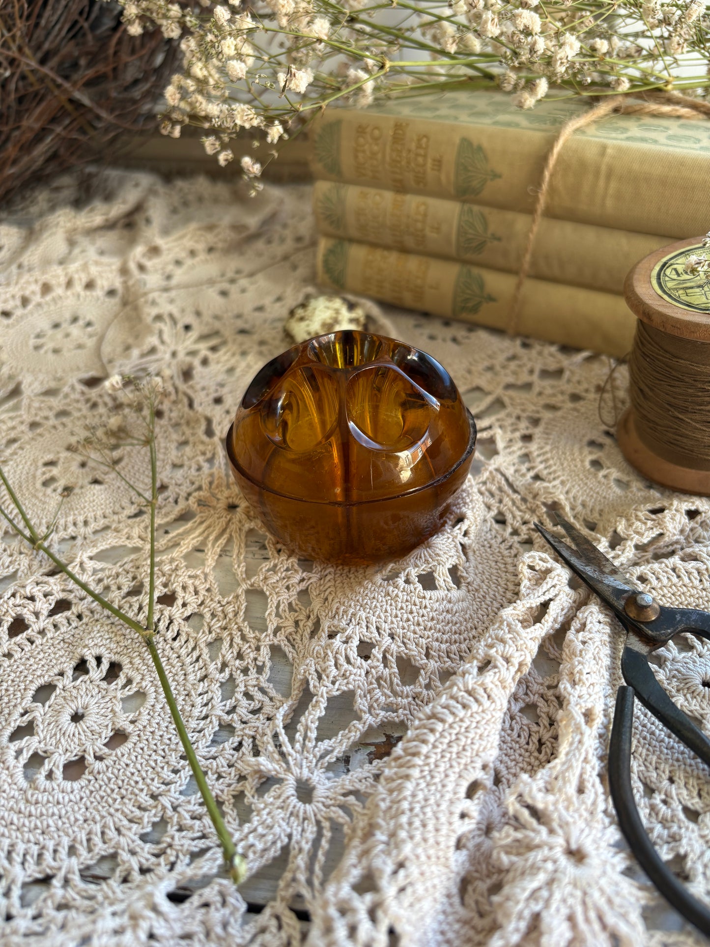 Vintage Glass Flower Frog