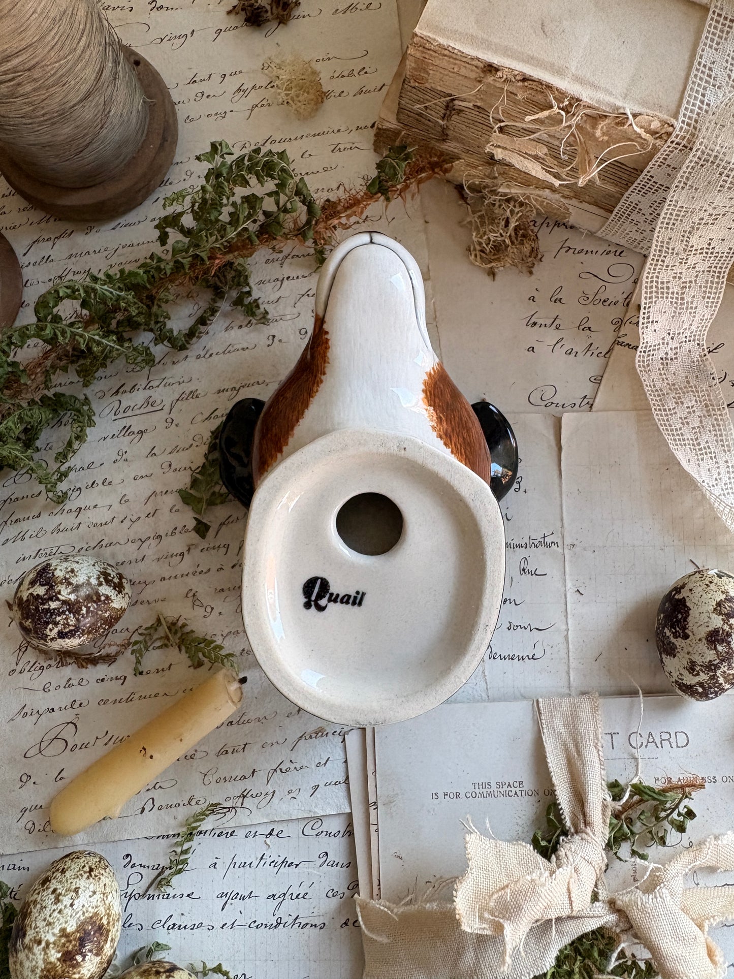 Quail Ceramics Fox / Dog Head Egg Cup