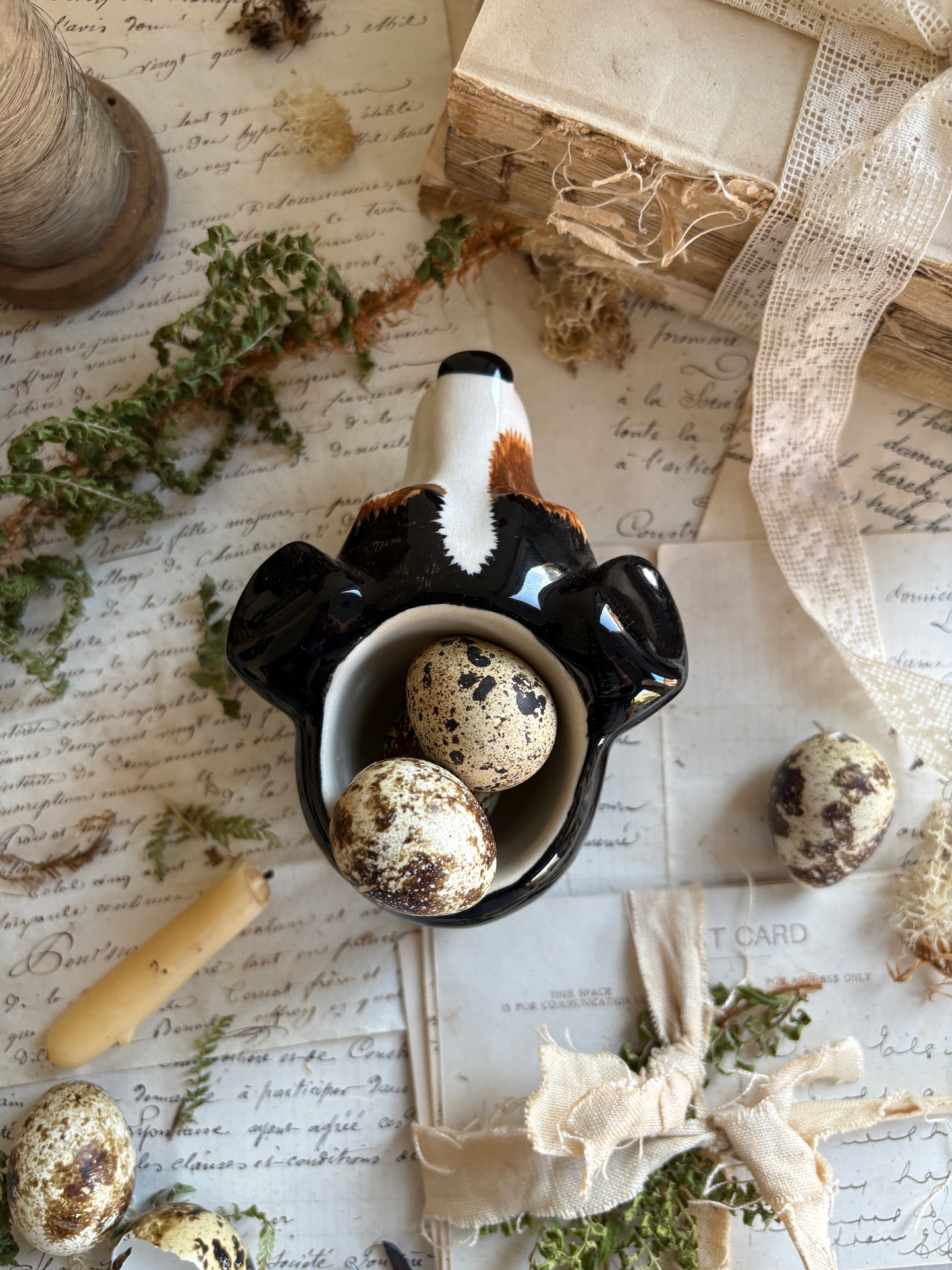 Quail Ceramics Fox / Dog Head Egg Cup