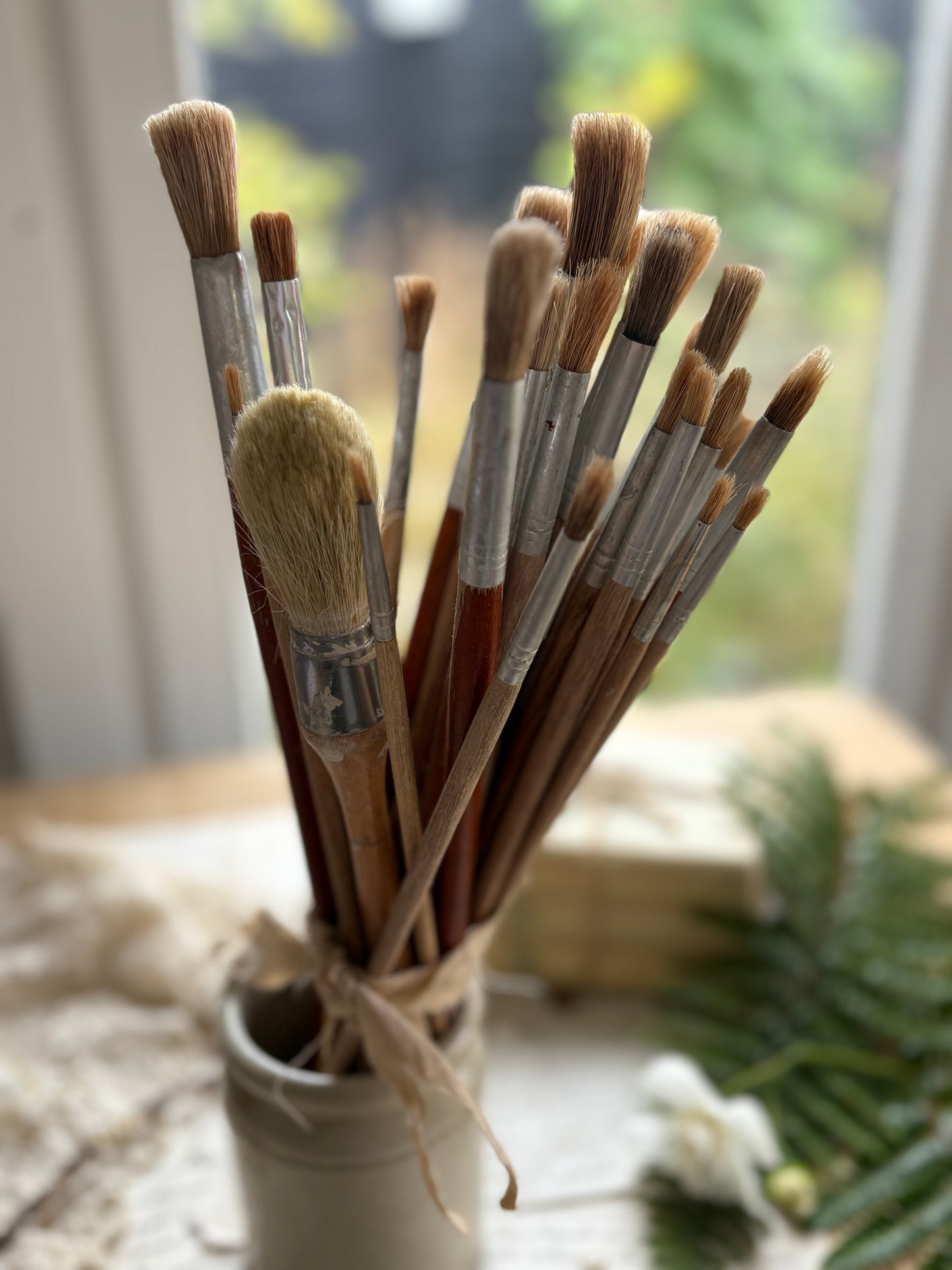 Set of 26 Vintage Artist’s Brushes