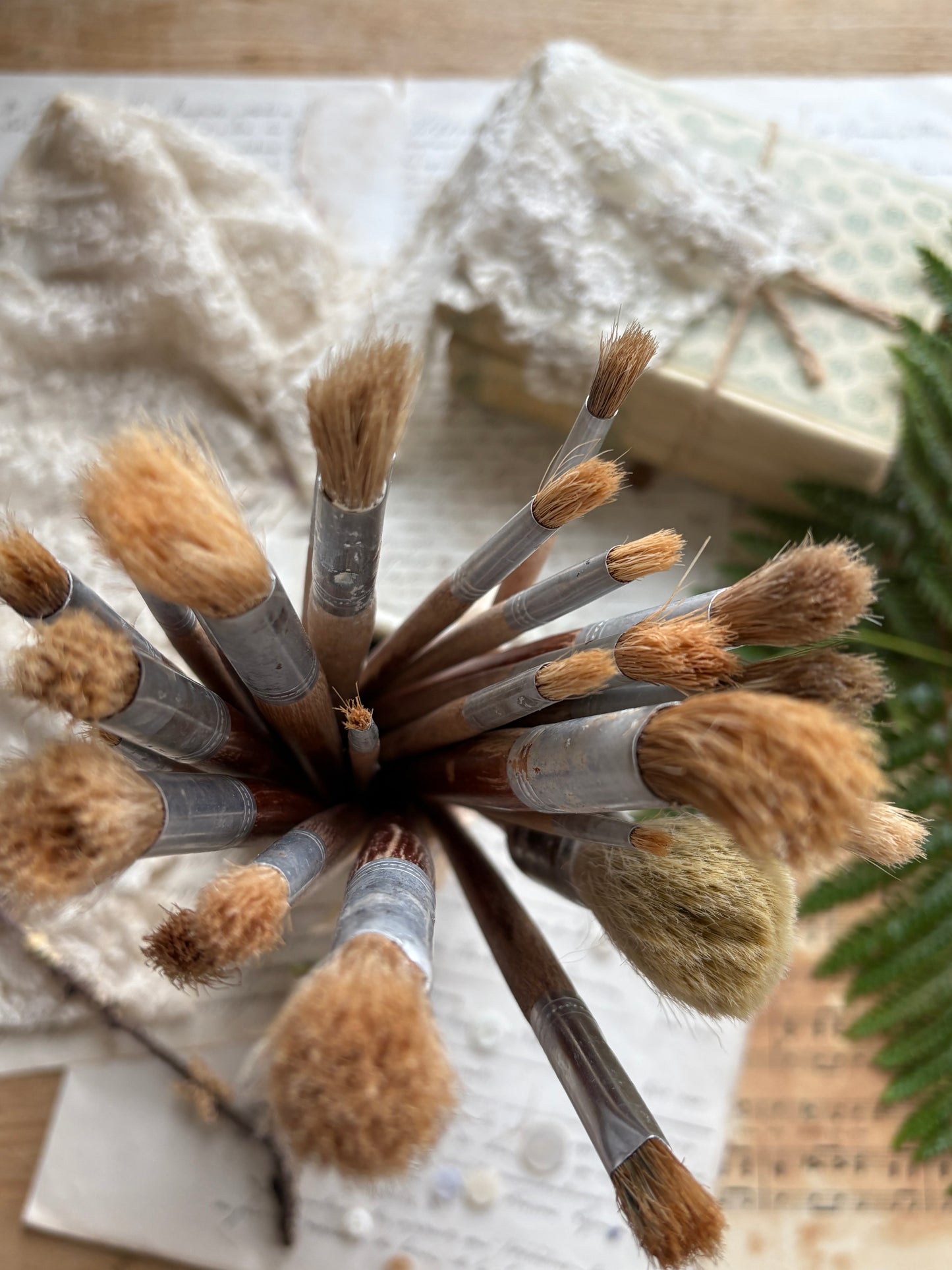 Set of 26 Vintage Artist’s Brushes
