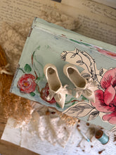 Load image into Gallery viewer, Hand-Painted Turquoise Wooden Shelf
