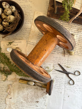 Load image into Gallery viewer, Antique Bobbin Spool Egg Holder with Egg Timer
