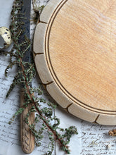 Load image into Gallery viewer, Round Vintage Bread Board – Rustic “BREAD” &amp; Sunflower Designs
