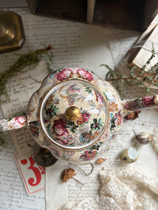 Vintage Arthur Wood Floral Chintz Teapot