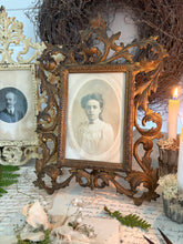 Load image into Gallery viewer, Antique Solid Cast Brass Photo Frame

