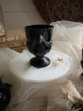 Load image into Gallery viewer, Set of Black Glass French Chicken Egg Cups

