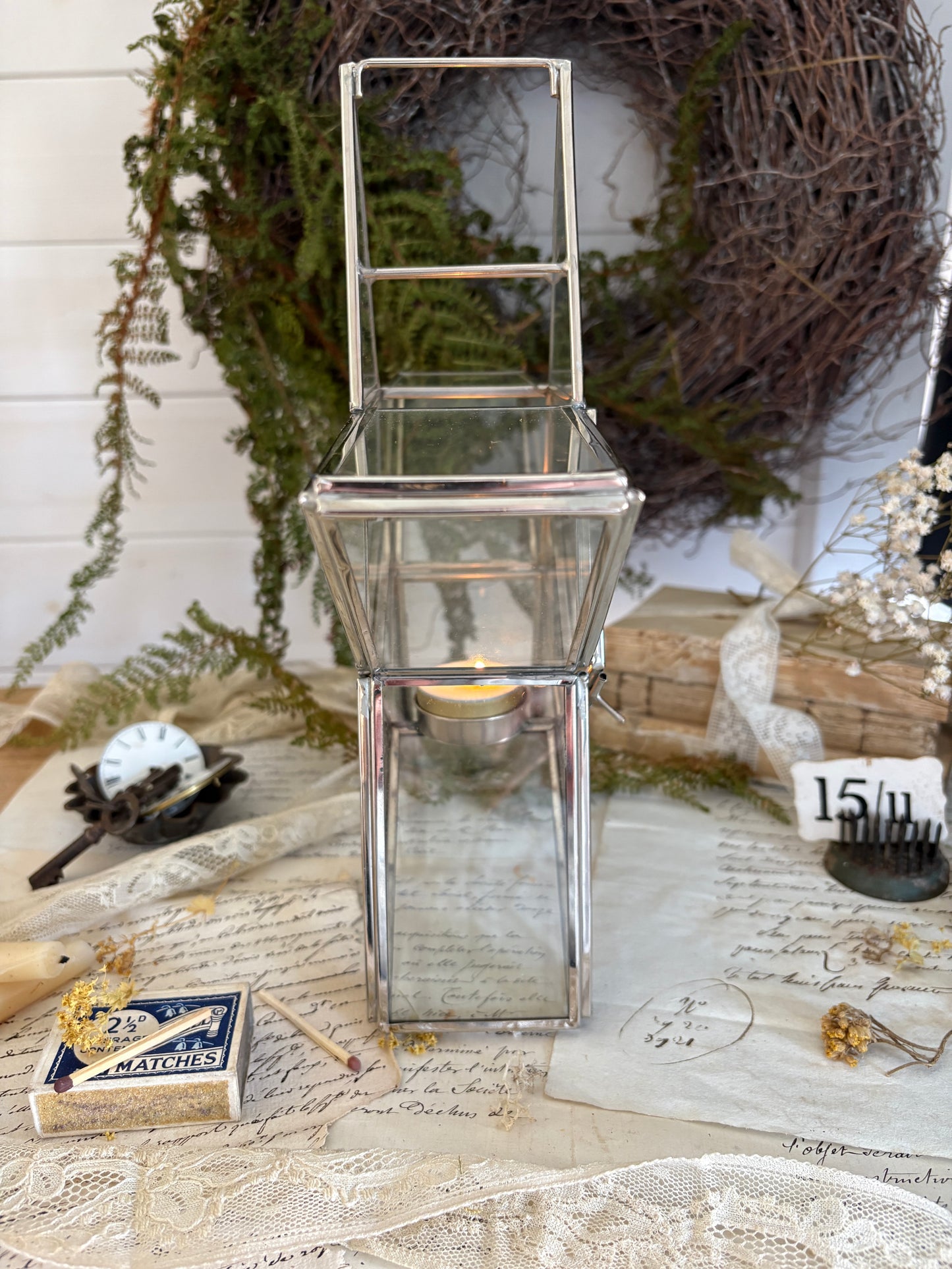 Glass Star Tea Light Holder