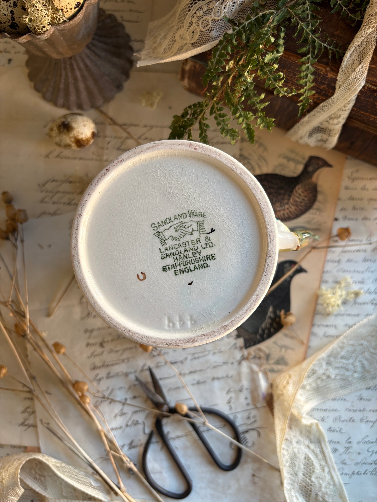 Staffordshire Vintage Ceramic Fly Fishing Tankard
