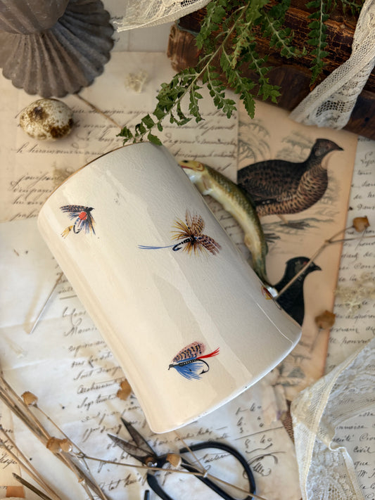 Staffordshire Vintage Ceramic Fly Fishing Tankard