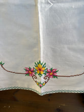 Load image into Gallery viewer, Vintage Square Embroidered Tablecloth with Six Matching Napkins
