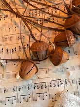 Load image into Gallery viewer, Small Cow Bells Rustic Stars and Rustic Acorns
