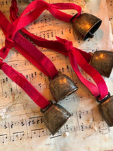Load image into Gallery viewer, Small Cow Bells Rustic Stars and Rustic Acorns

