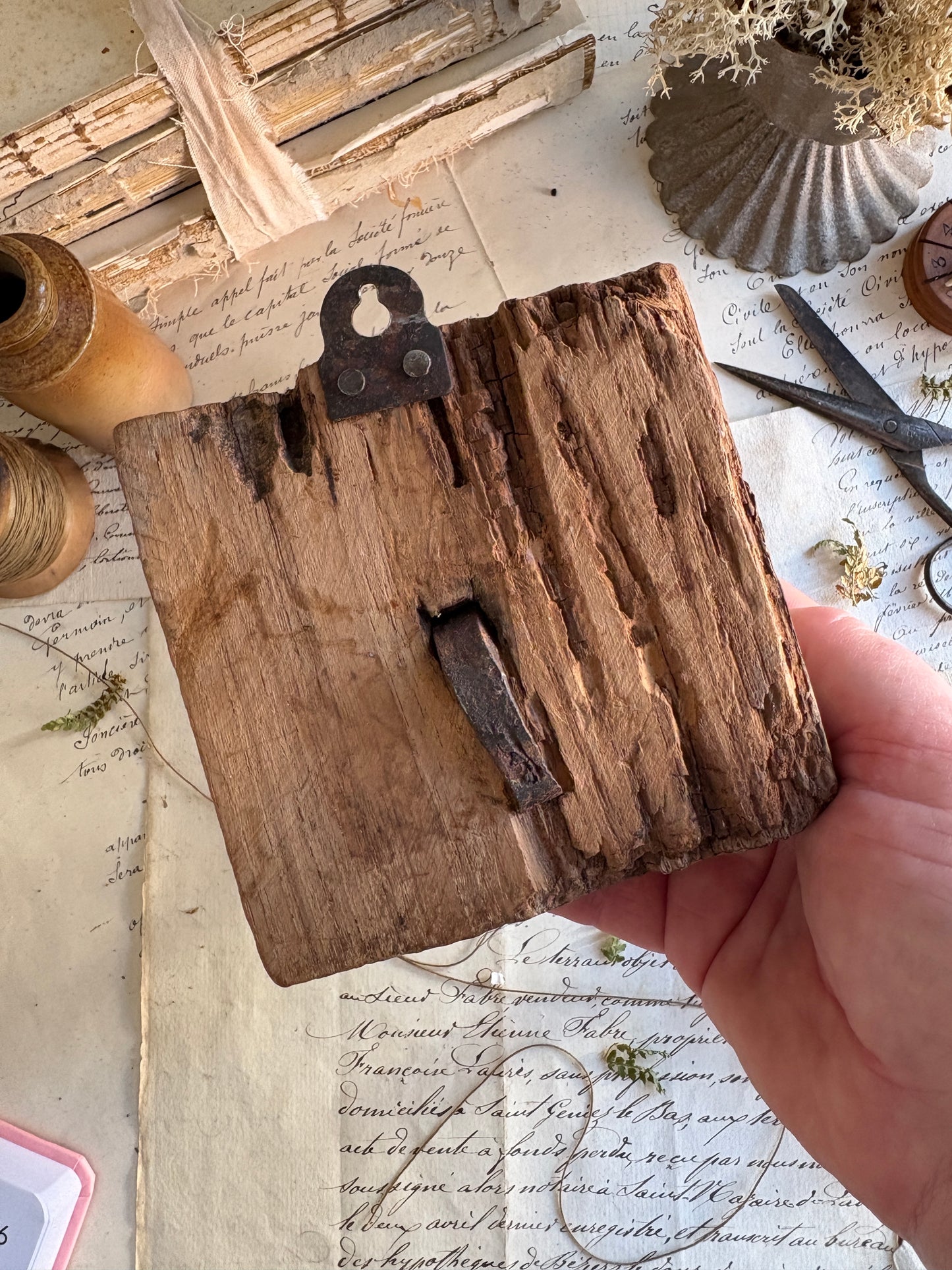 Antique Hand-Carved Wooden Wall Hook
