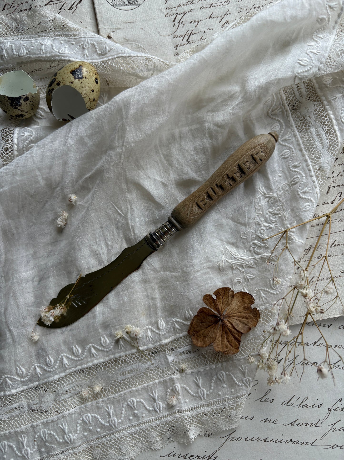 Antique Wooden Butter Knife