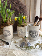 Load image into Gallery viewer, Set of Three Vintage Marmalade Earthenware Pots

