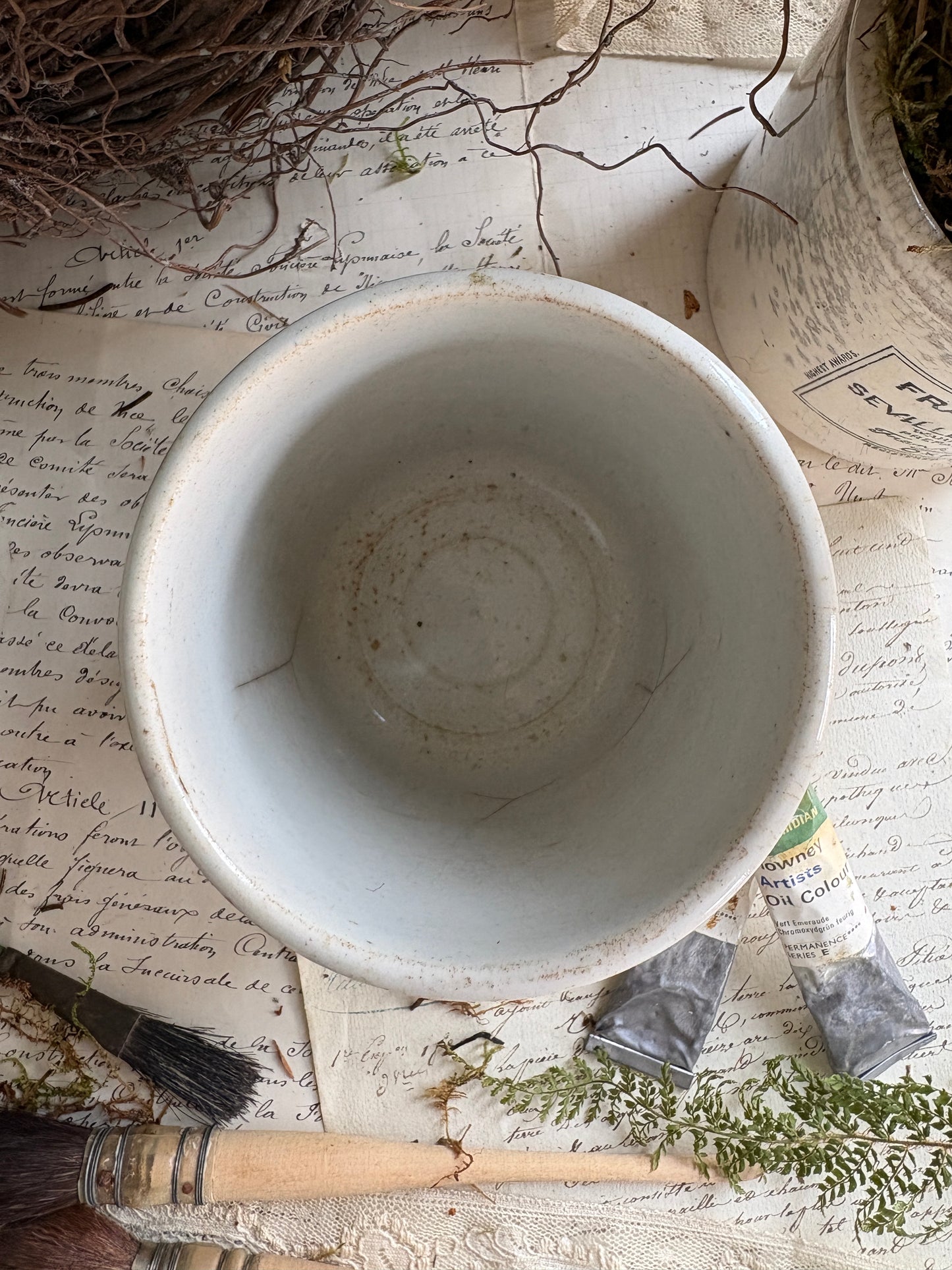 Set of Three Vintage Marmalade Earthenware Pots