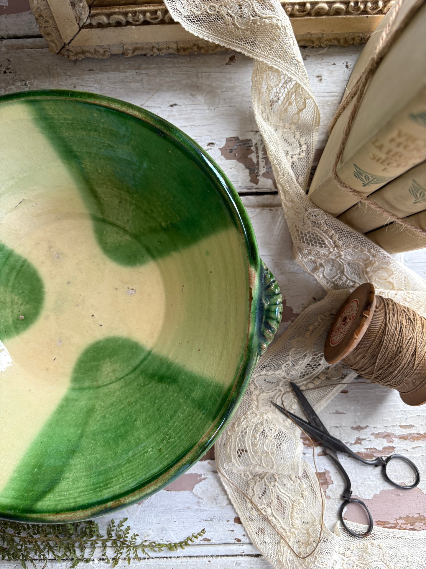 Antique Glazed Earthenware Bowl