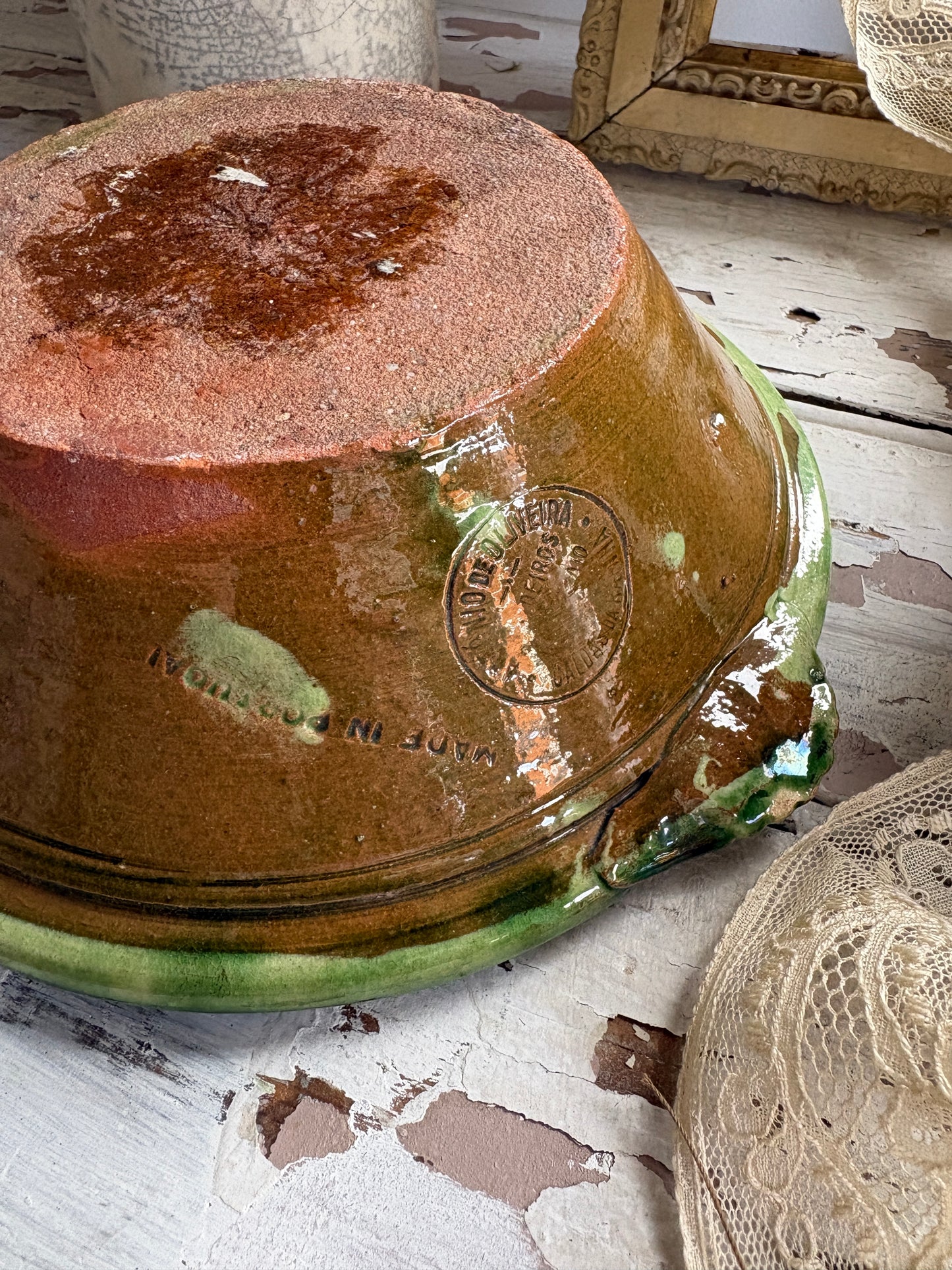 Antique Glazed Earthenware Bowl