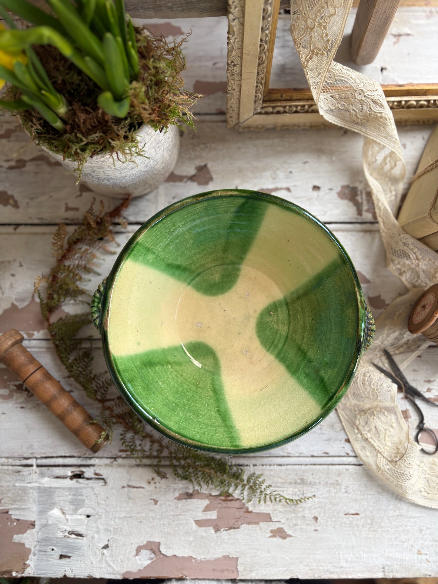 Antique Glazed Earthenware Bowl