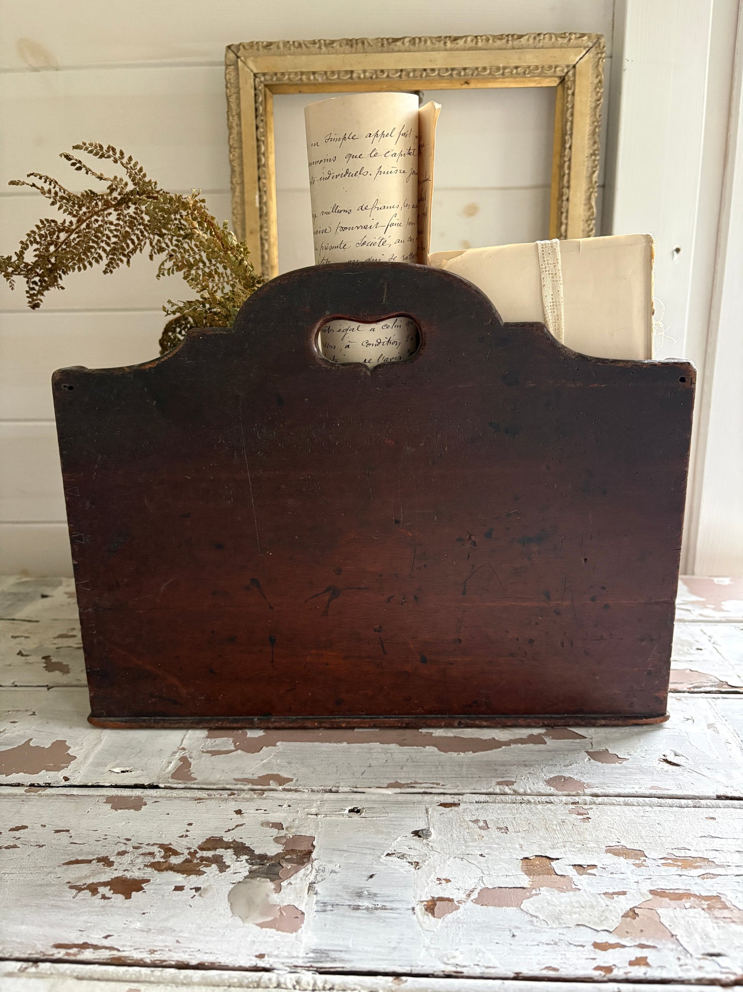 Large Victorian Mahogany Desk Tidy