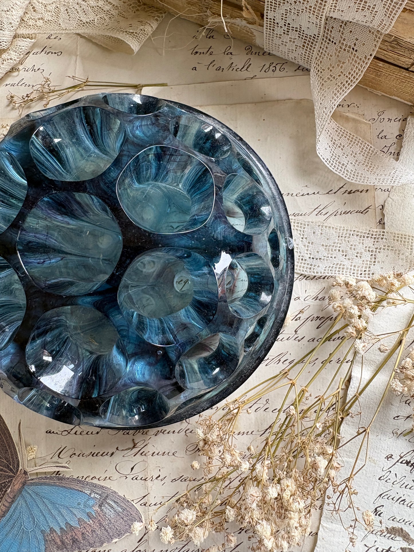 Vintage Glass Flower Frog