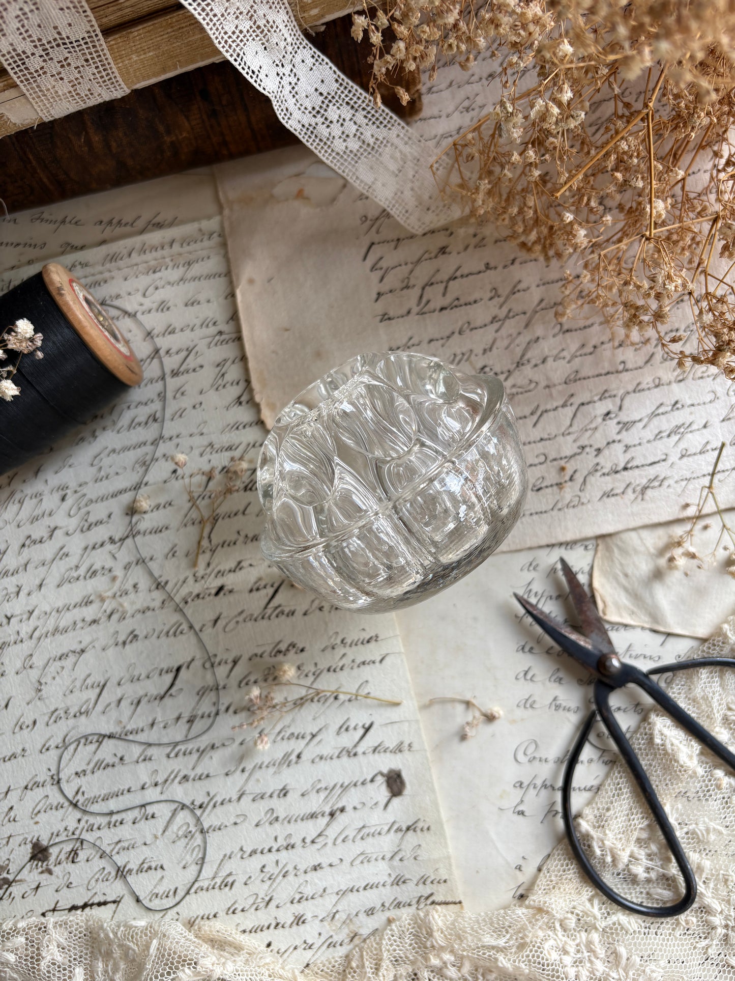 Vintage Glass Flower Frog