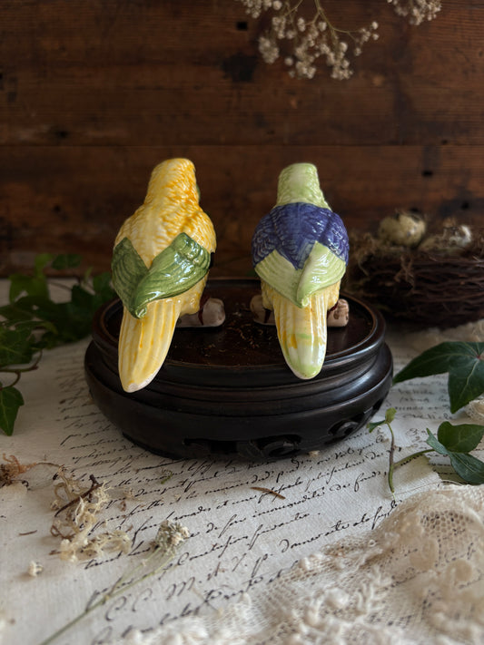 Vintage Ceramic Cockatiel Salt & Pepper Shakers