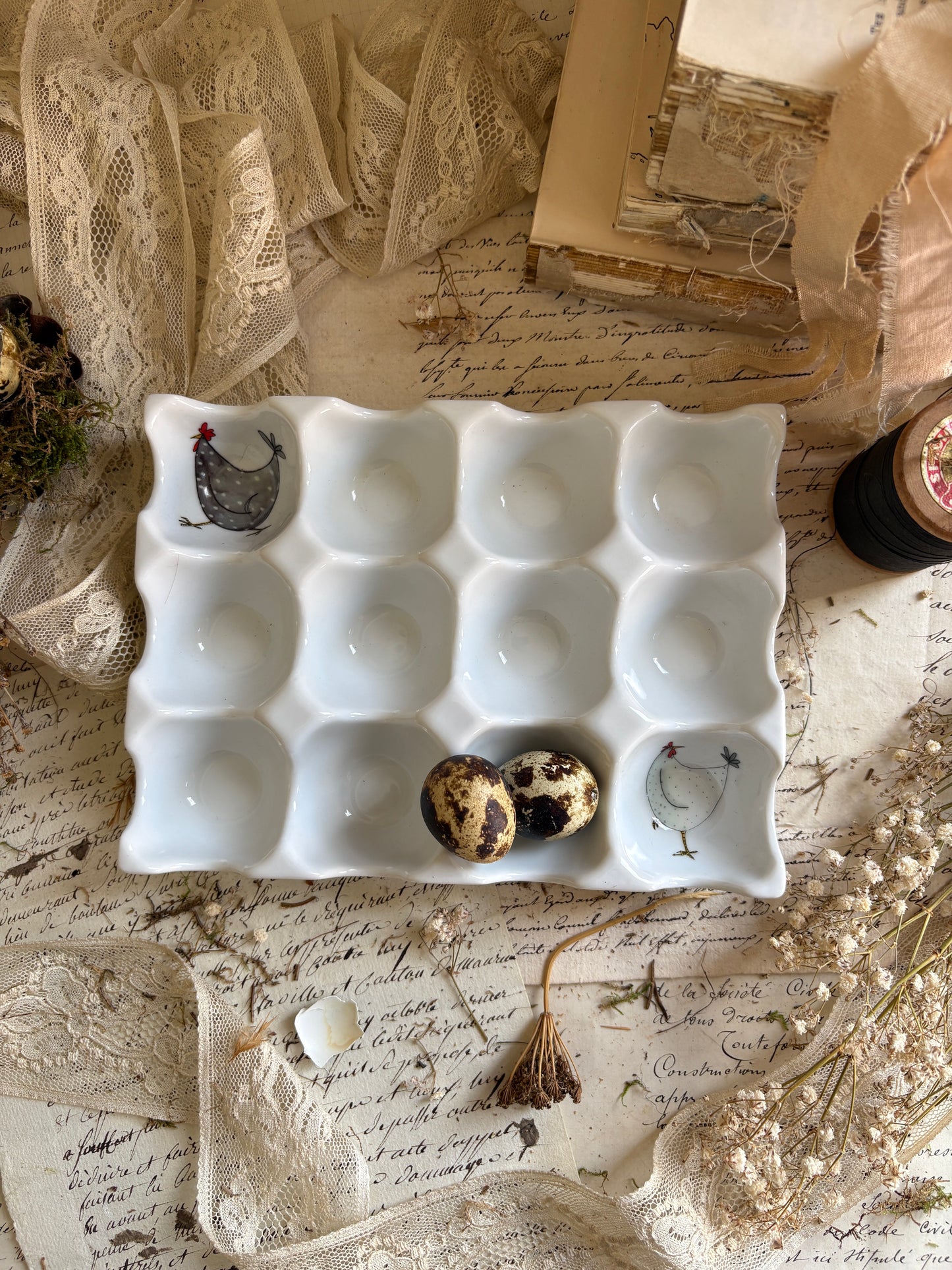 Vintage Jersey Pottery Egg Holder